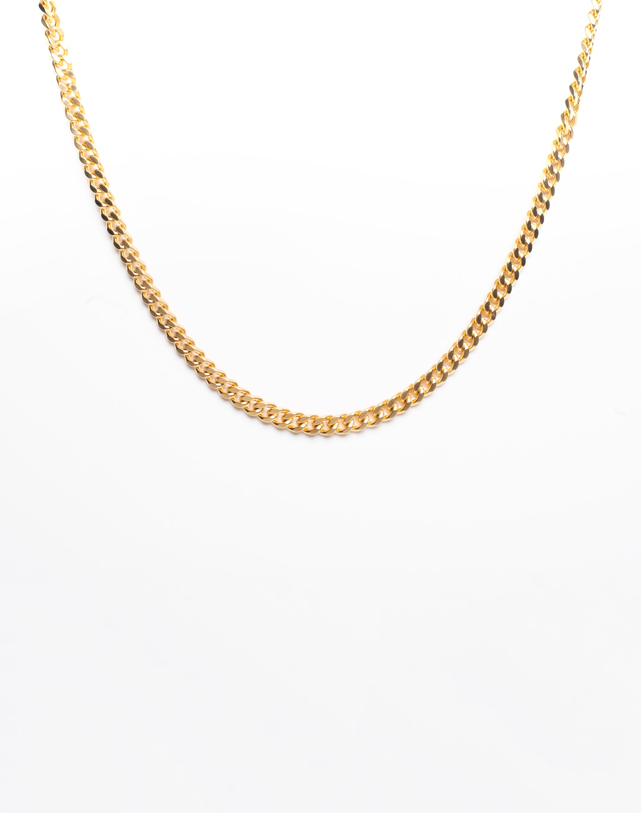 thin gold   CURB CHAIN   necklace