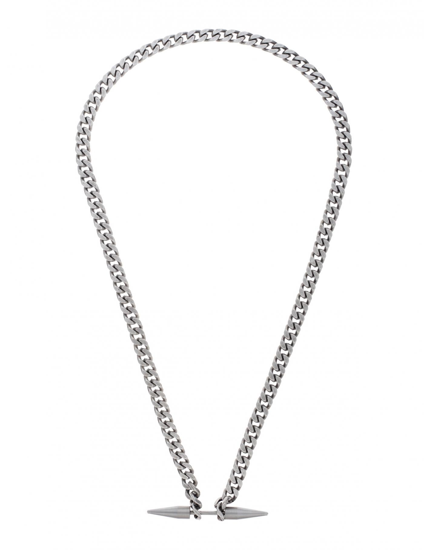 silver 2UM CURB CHAIN necklace
