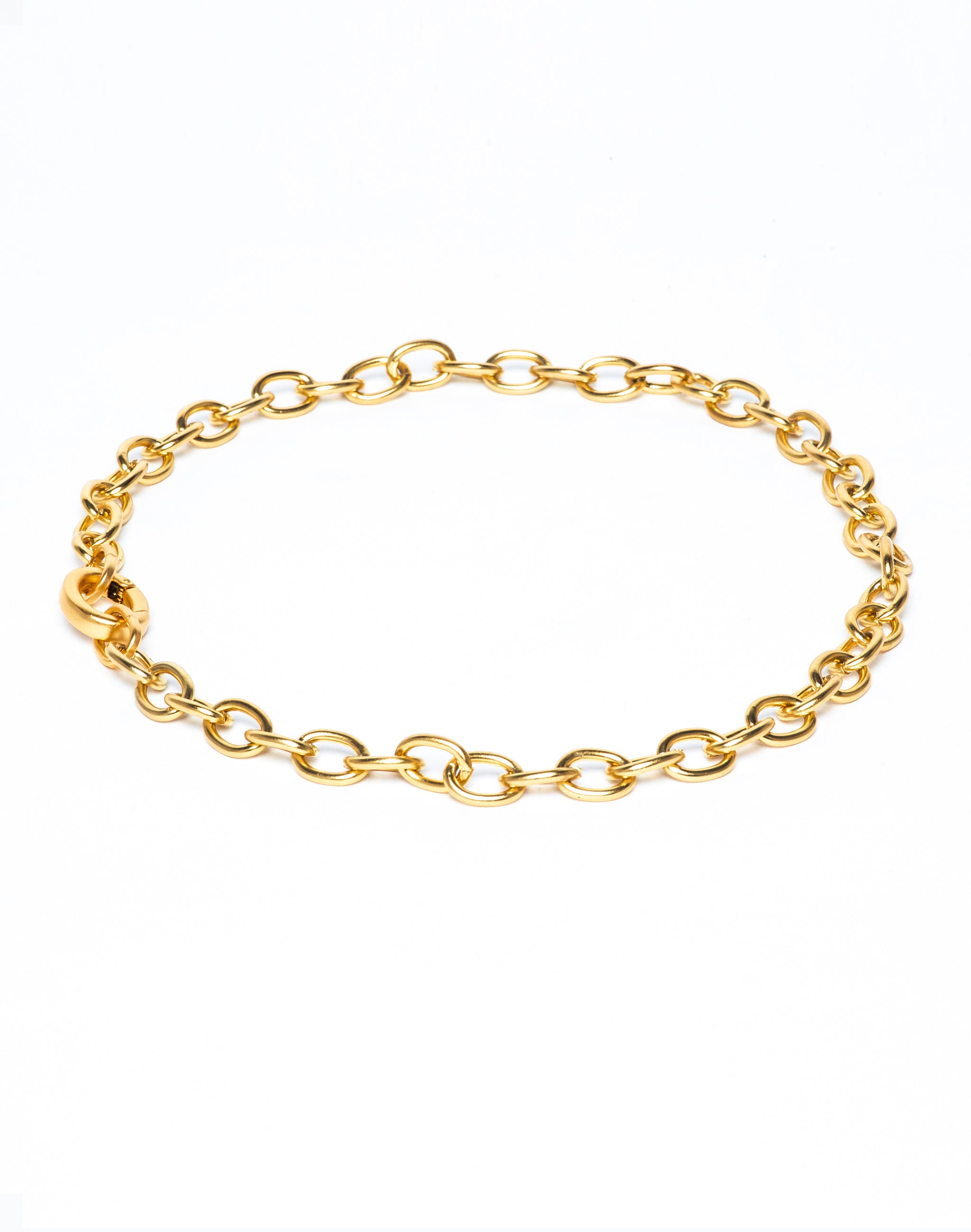 gold  OVAL  necklace