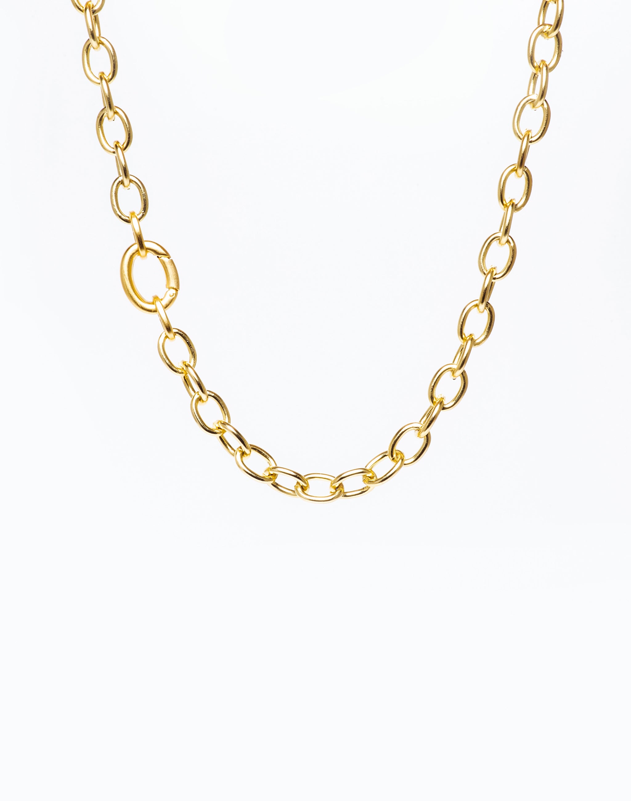 gold  OVAL  necklace