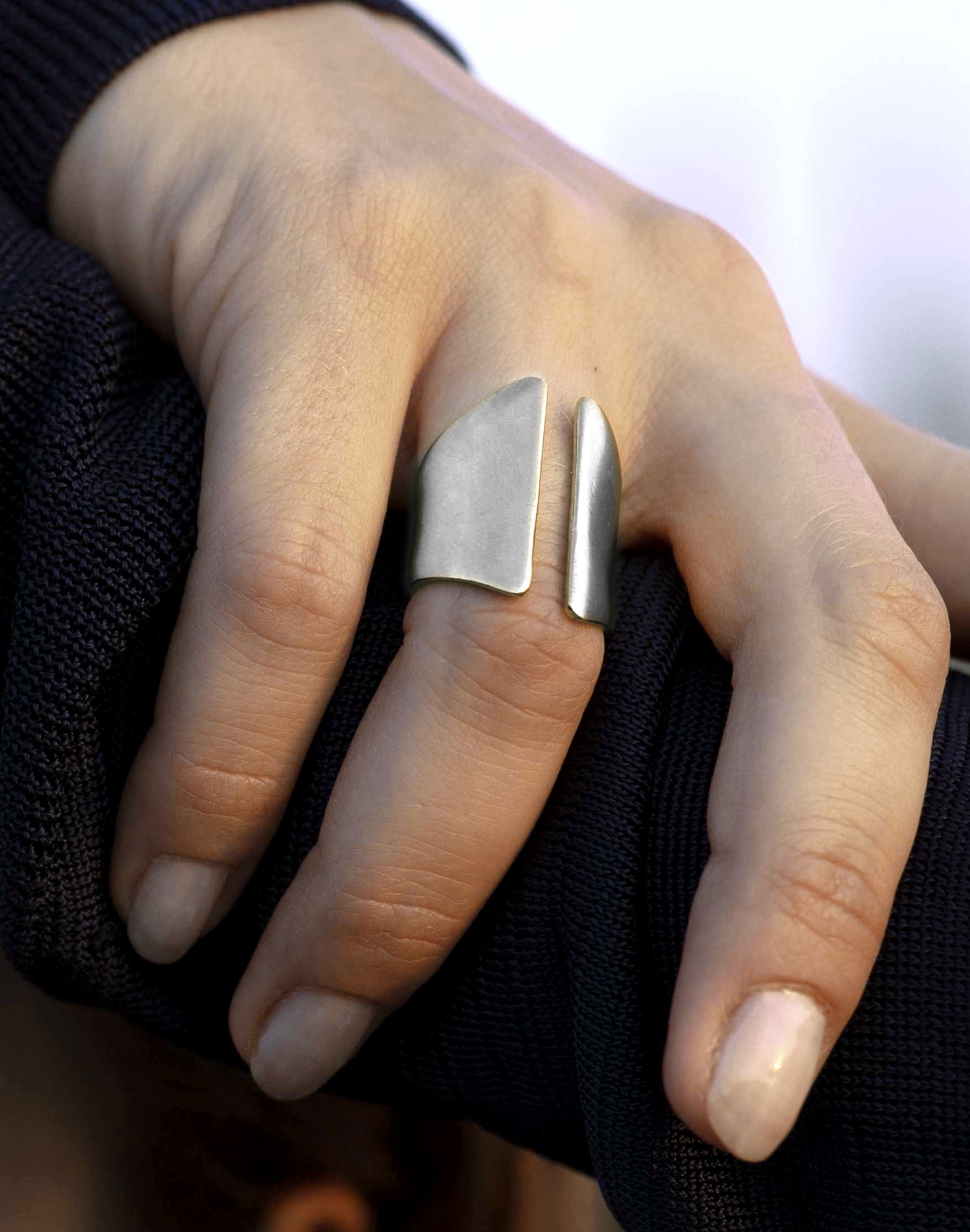 large silver  KATHY   ring